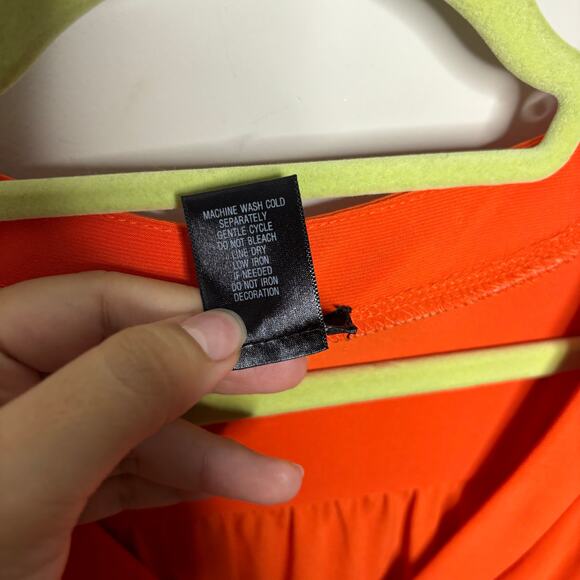 Soho Apparel Ltd. Orange Mini Dress Sz L - Picture 6 of 11